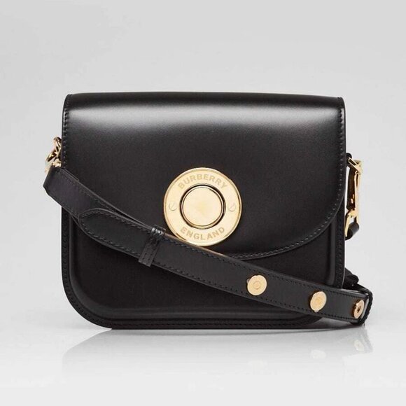 Burberry Black Calfskin Leather Small Elizabeth Crossbody Bag - Picture 1 of 10